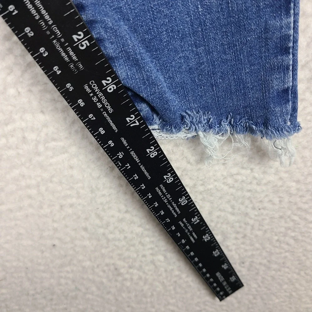 Levi's Jeans Womens 29x30 Blue Mile high Super Skinny Fray Medium Wash‎ Denim